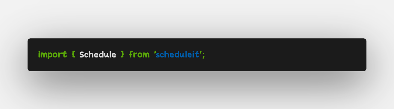ScheduleIt Schedule