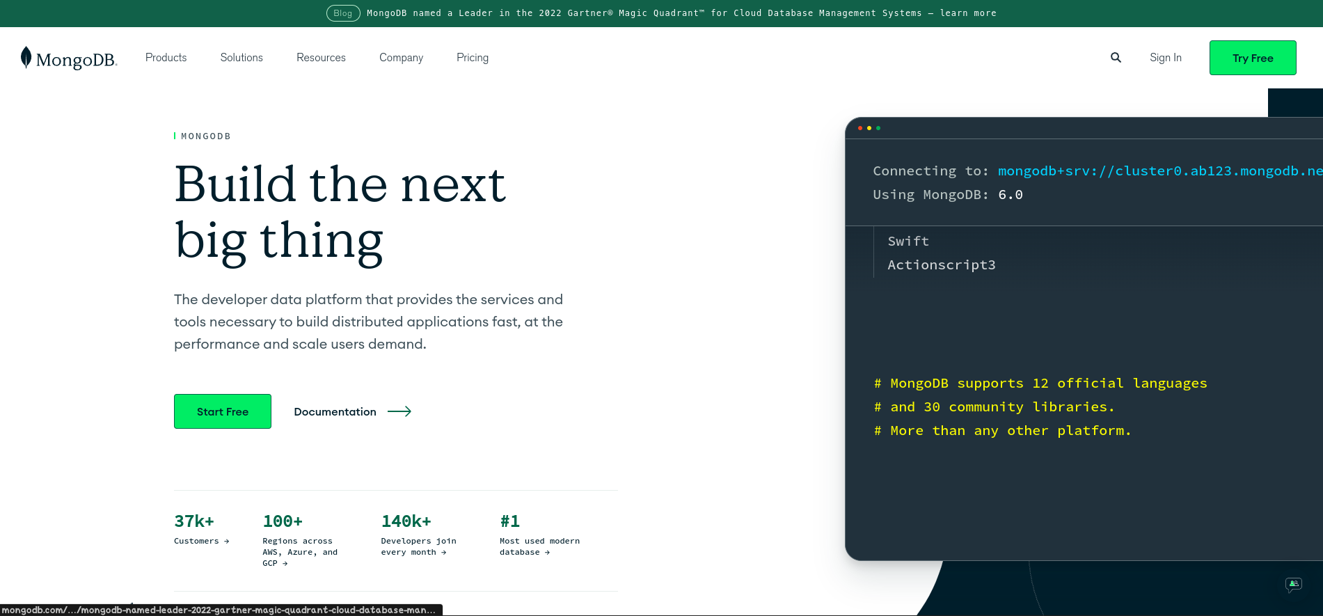 MongoDB Landing